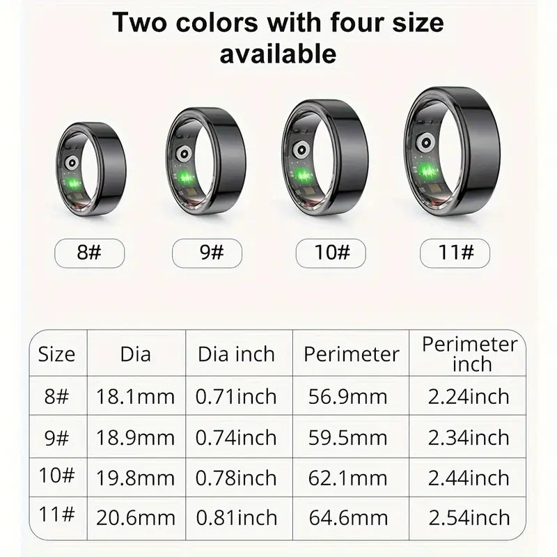 Smart Ring Fitness Tracker - Stainless Steel Workout Smart Ring-2
